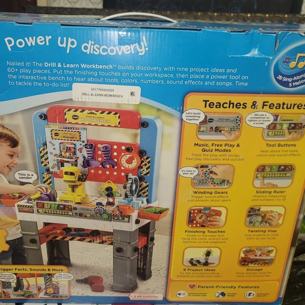 VTech Drill and Learn Workbench Kids Interactive Tool Set Stem Workshop RARE NIB